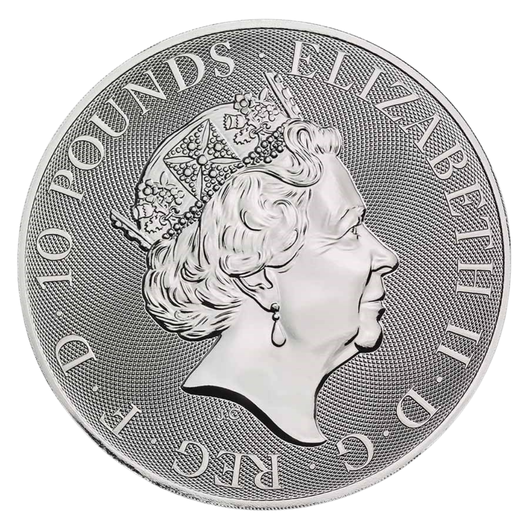 10oz White Greyhound of Richmond - Silver Coin Queen's Beasts