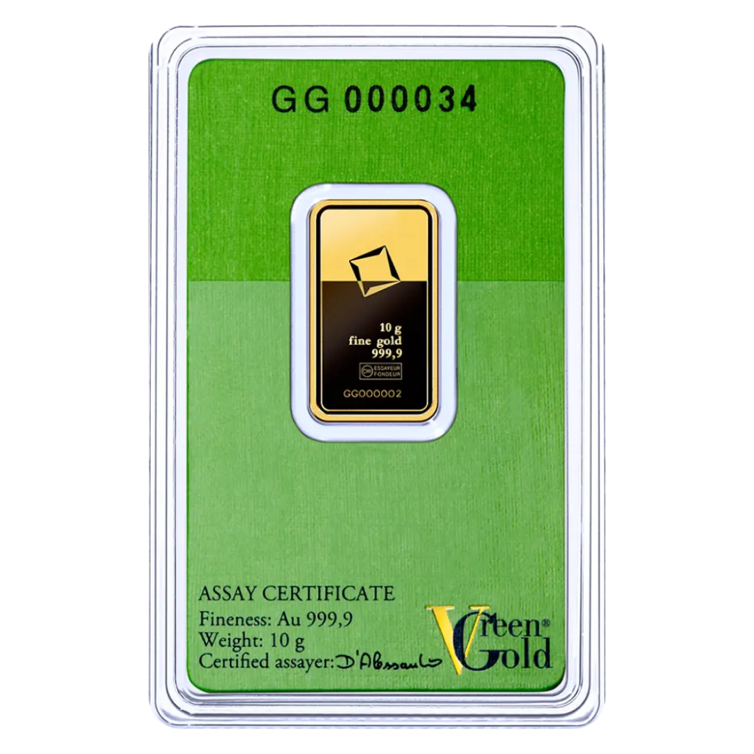 Valcambi Green 10g Gold Bar