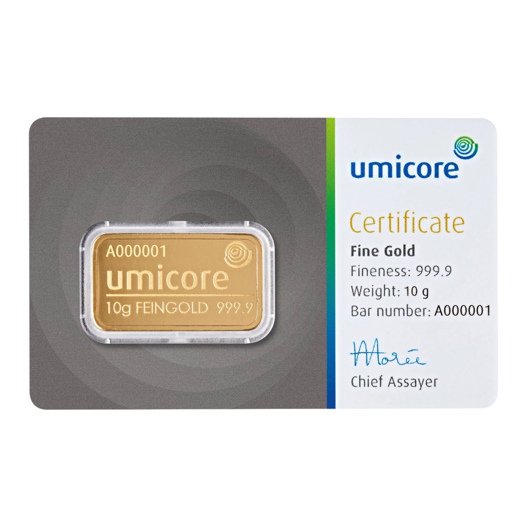 Umicore 10g Gold Bar