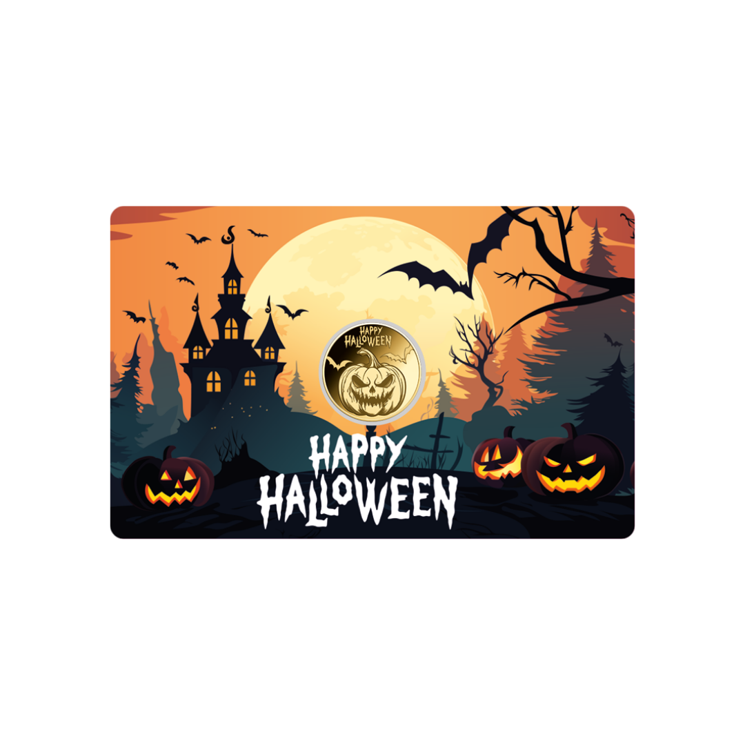 Halloween Coin Card - Gold Gift