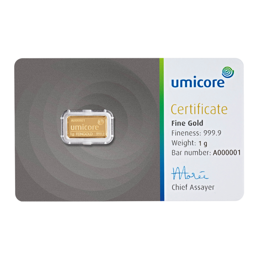 Umicore 1g Gold Bar
