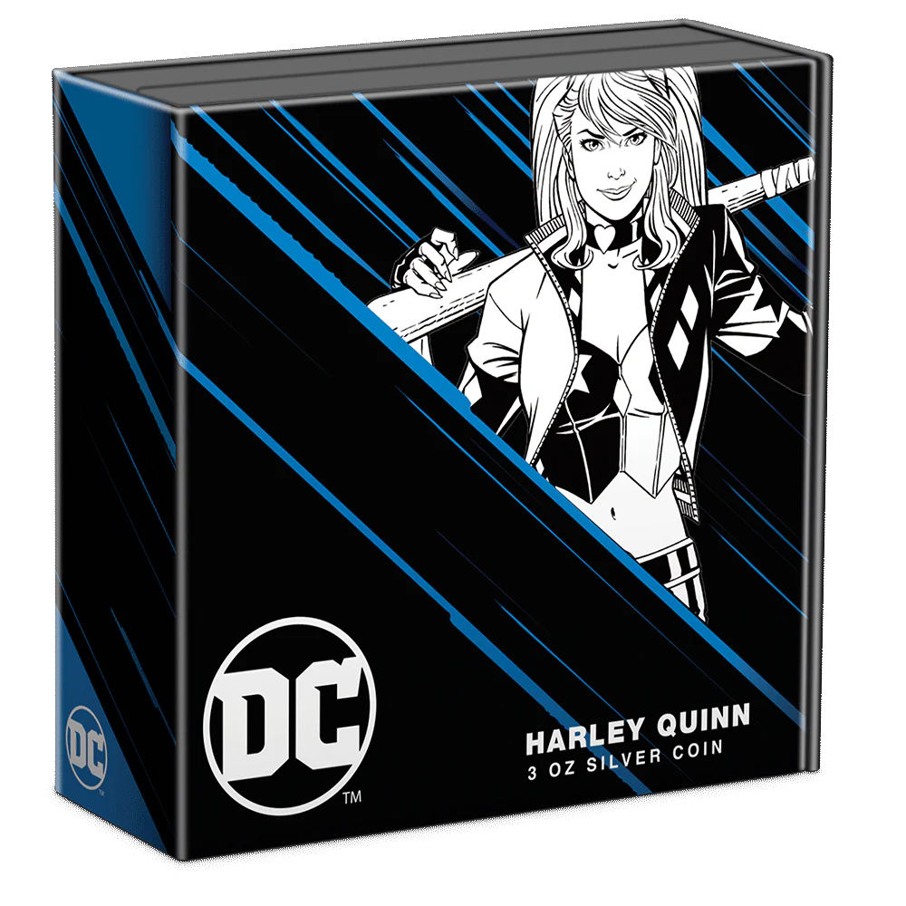 Warner - DC Villians - Harley Quinn 3oz Silver Coin