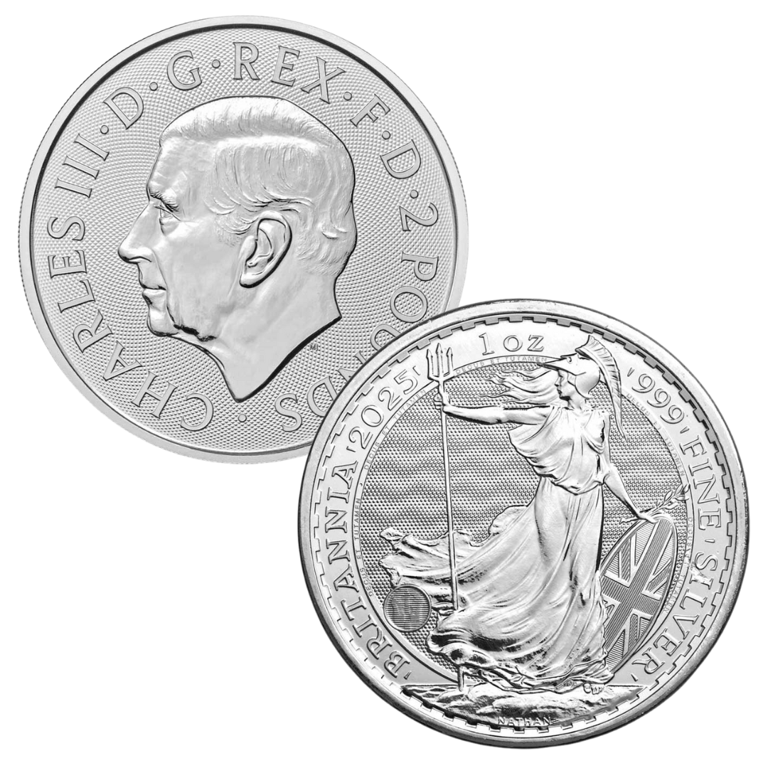 VAT FREE - Silver Britannia 1oz Silver Coin - Tube of 25