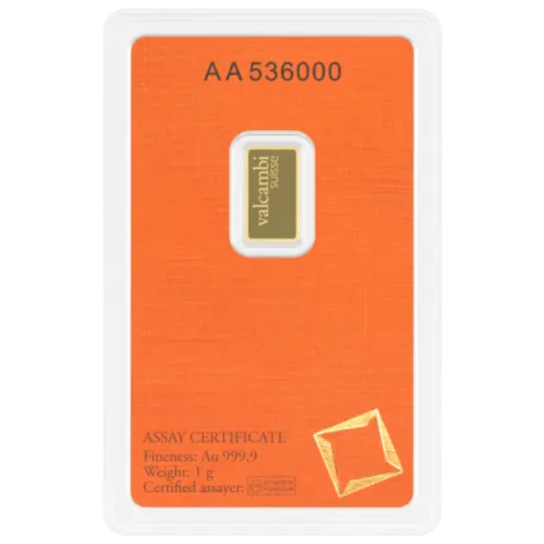 1g Valcambi Orange Gold Bar