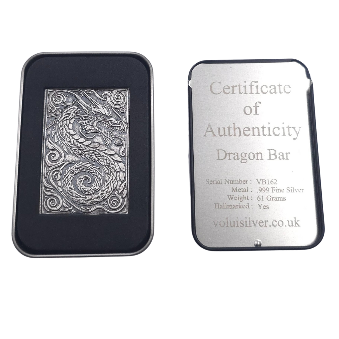 Volui Silver - Dragon 61g Silver Bar