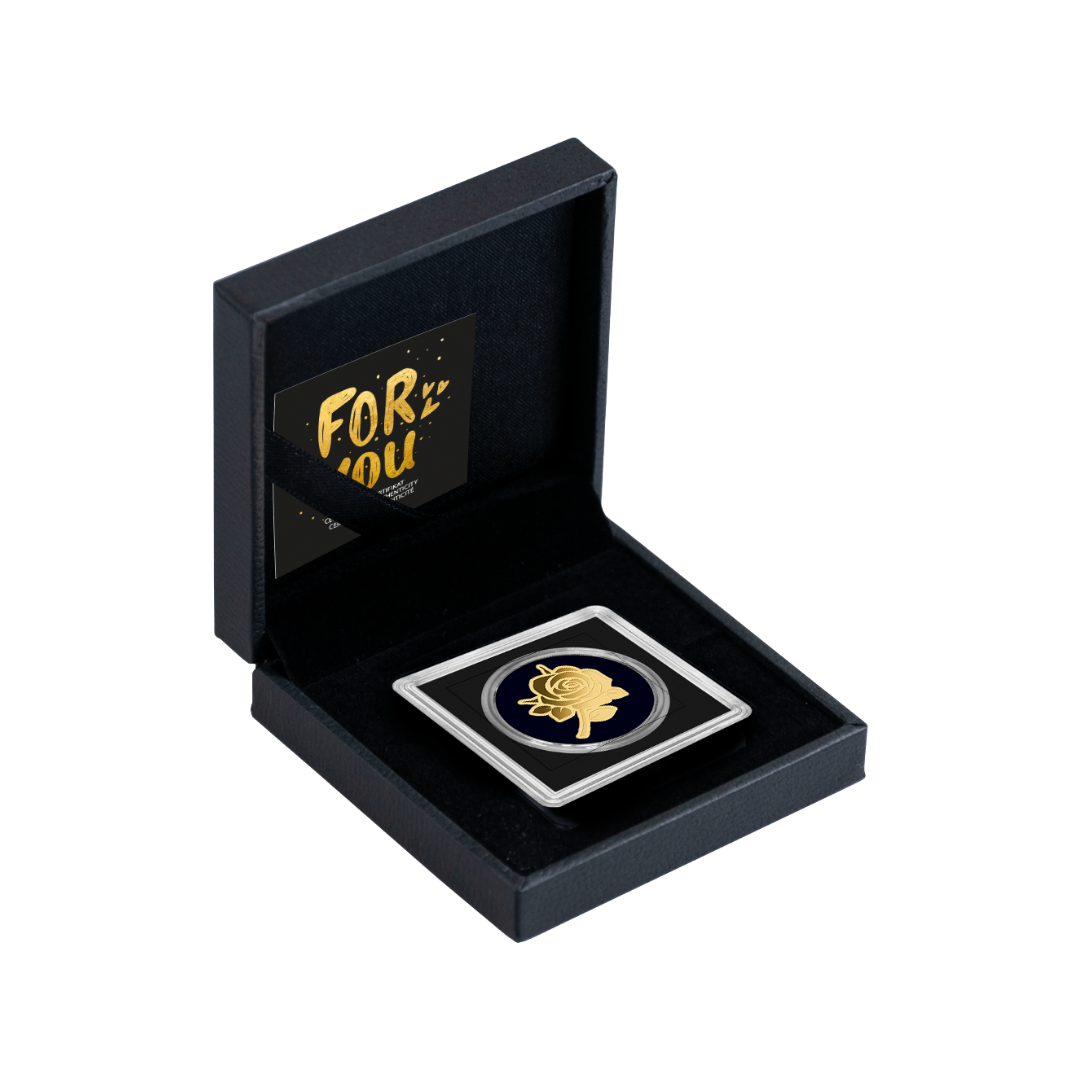 Rose Gold Coin with Gift Box - Gold Gift
