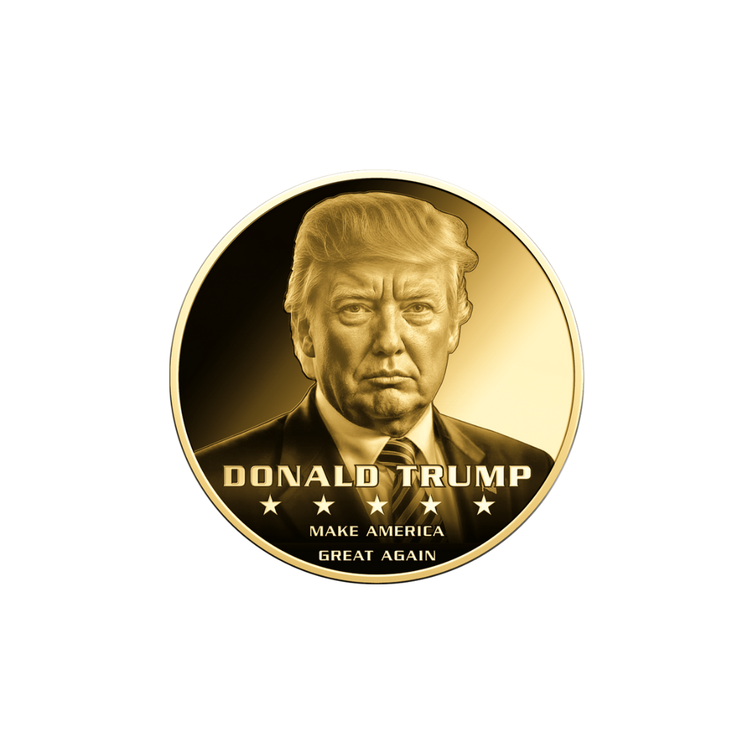 Donald Trump Coin Card - Gold Gift
