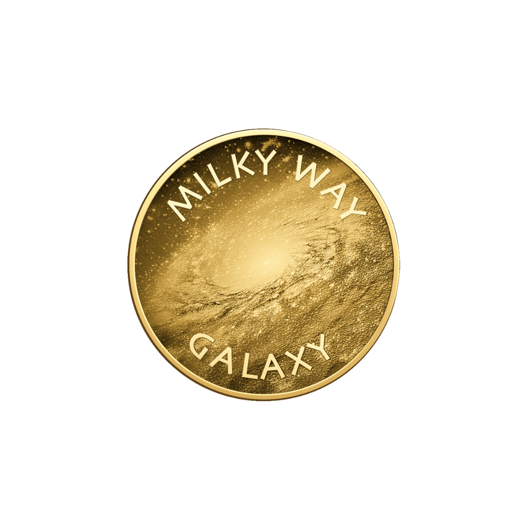 Universe Milky Way Coin Card - Gold Gift