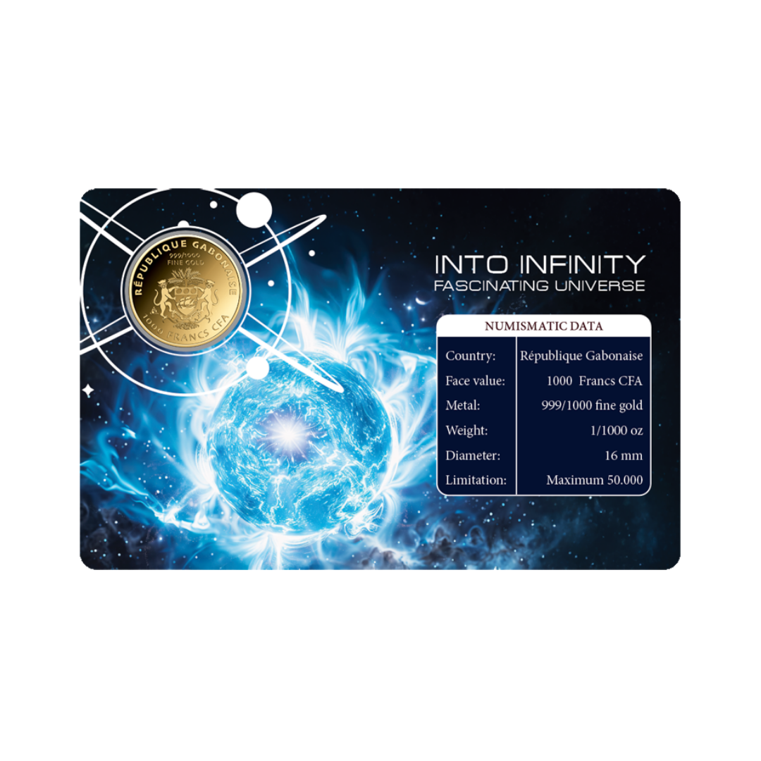 Universe Neutron Star Coin Card - Gold Gift