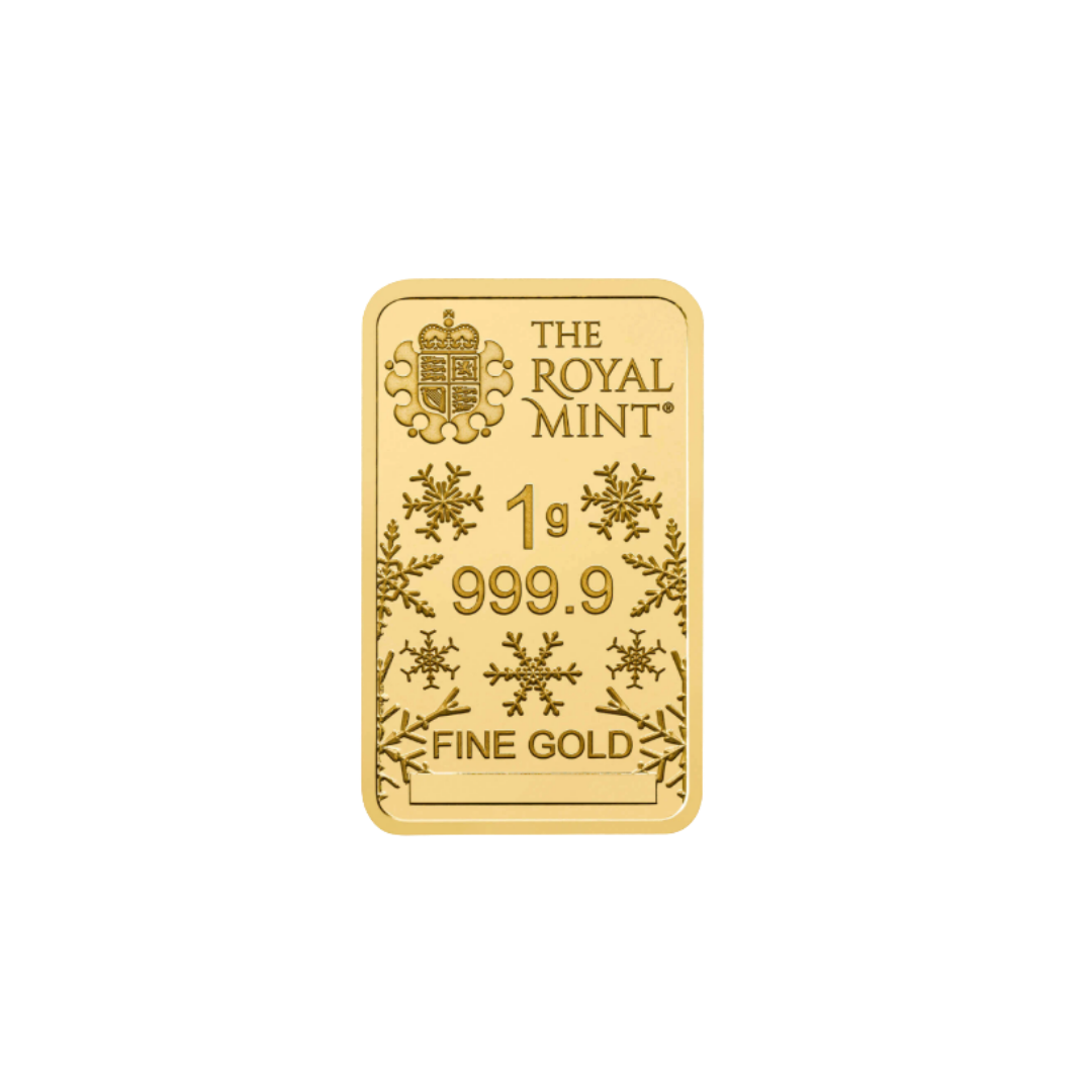 1g Christmas Gold Bar