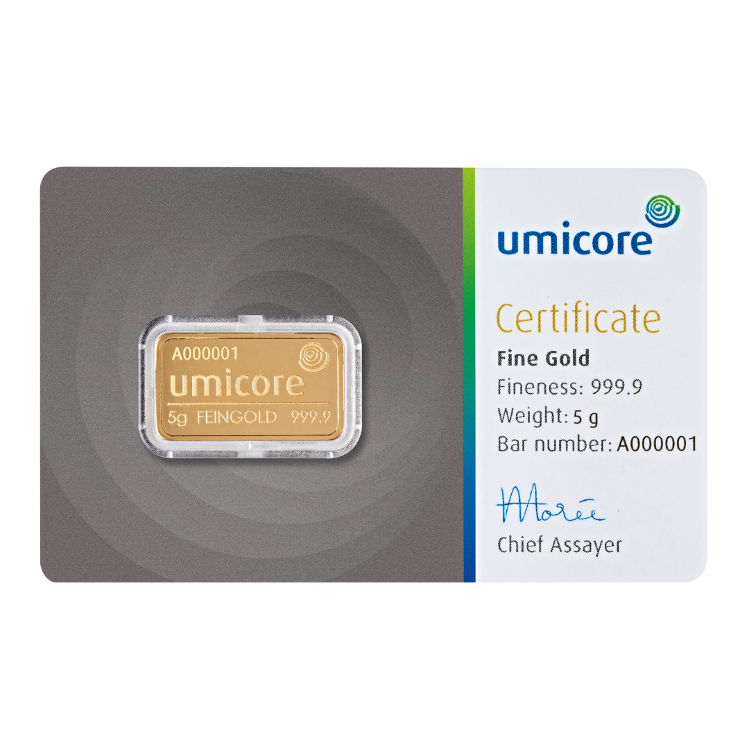 Umicore 5g Gold Bar
