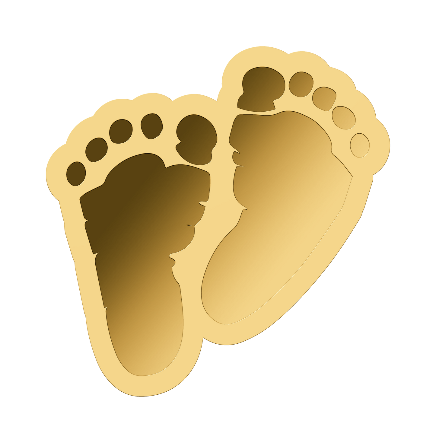 Baby Feet Coin with Gift Box - Gold Gift