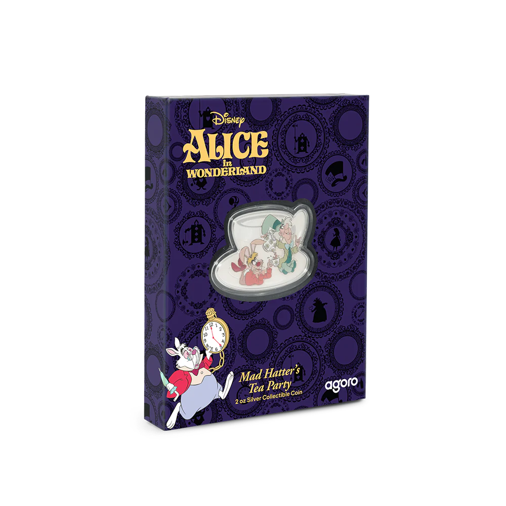 Disney Alice in Wonderland - Mad Hatter's Tea Party 2oz Silver Coin
