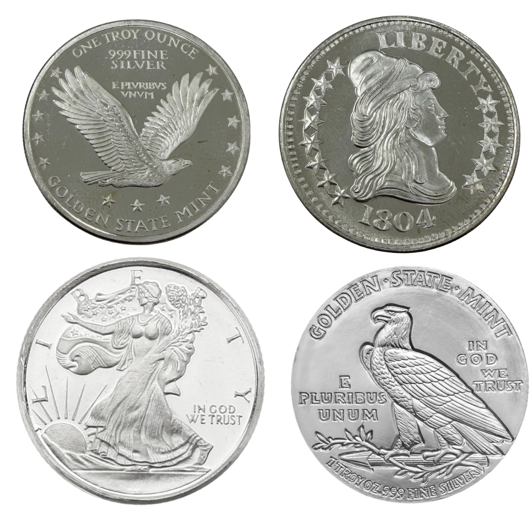 1oz "Golden State Mint" Silver Coins (Best Value)