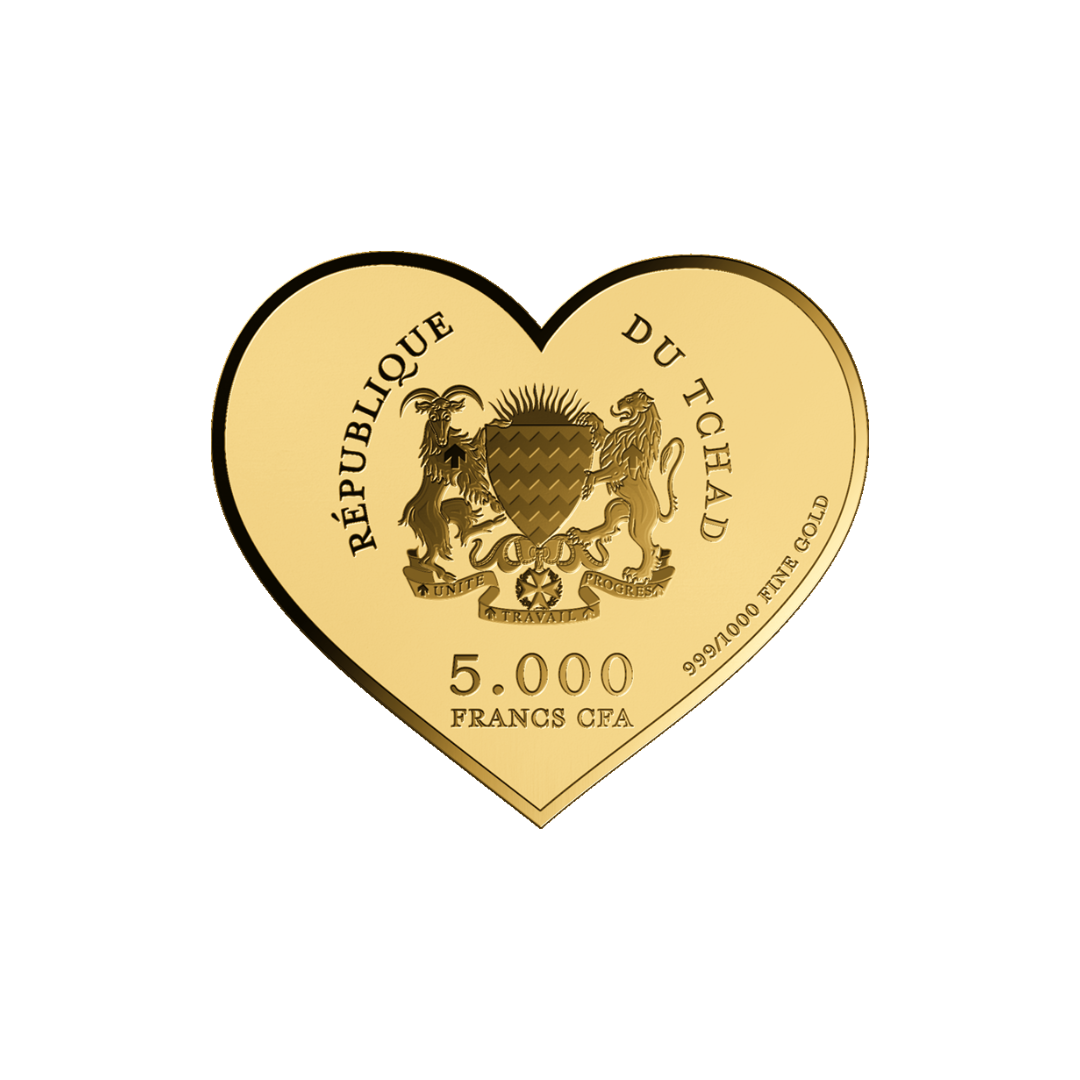 Large Heart I love you 1/200oz - Gold Gift - In Gift Box