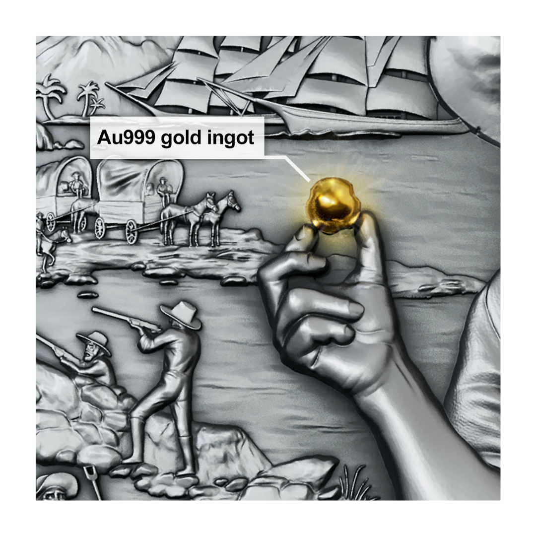 2oz Silver Coin 'Gold Rush' - Lithuanian Mint