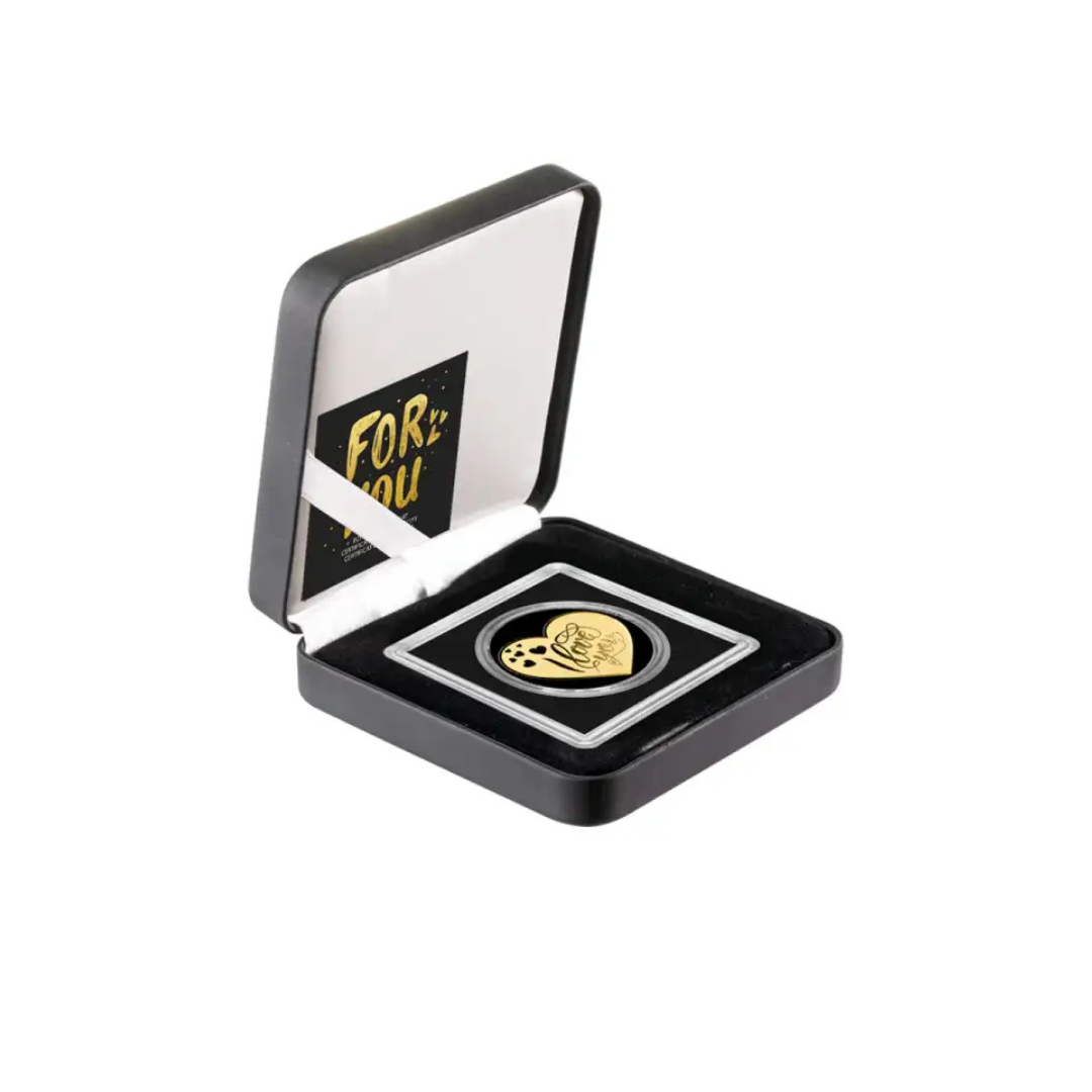 Large Heart I love you 1/100oz - Gold Gift - In Gift Box