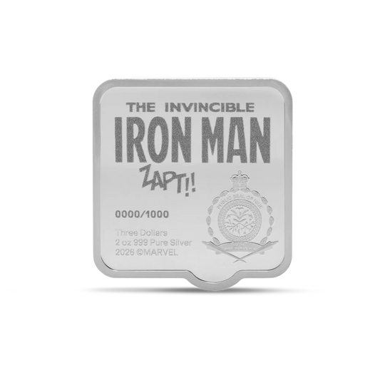 Marvel - Smash - Iron Man 'Zapt' 2oz Silver Coin