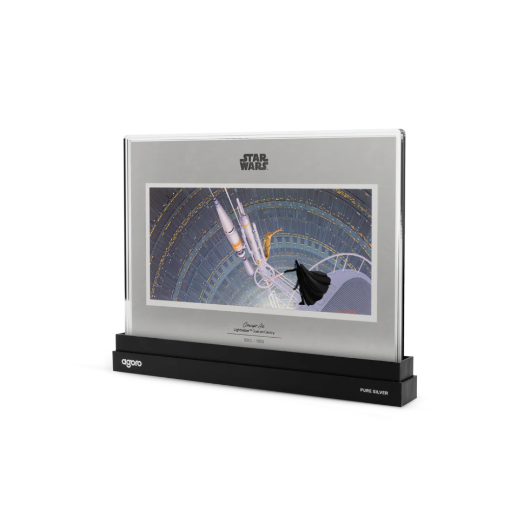 Star Wars - Concept Art - Lightsaber Duel on Gantry Foil: 2 1oz Silver Foil