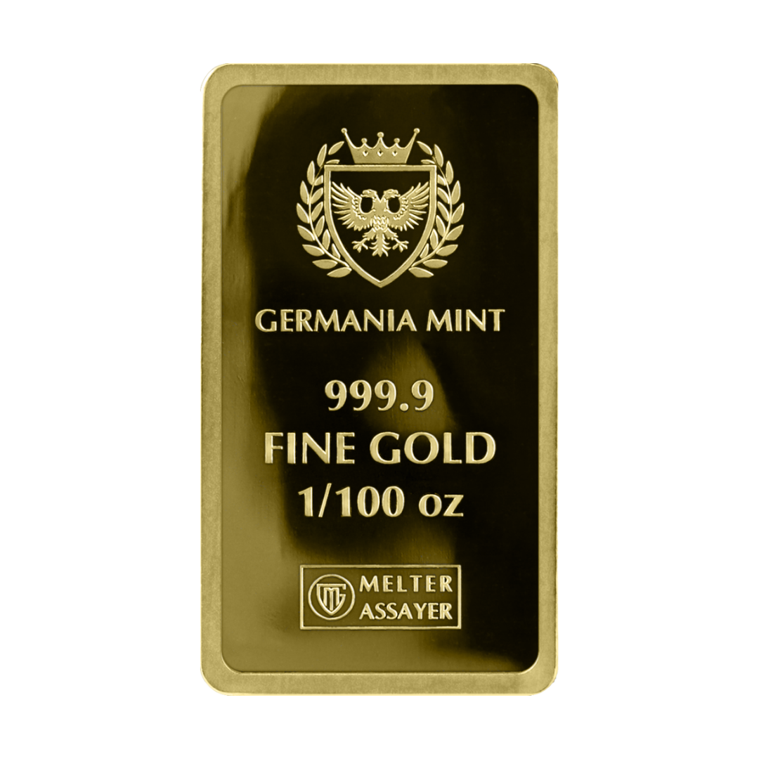 Germania Mint 1/100oz Au999.9 Stamped Bar Proof