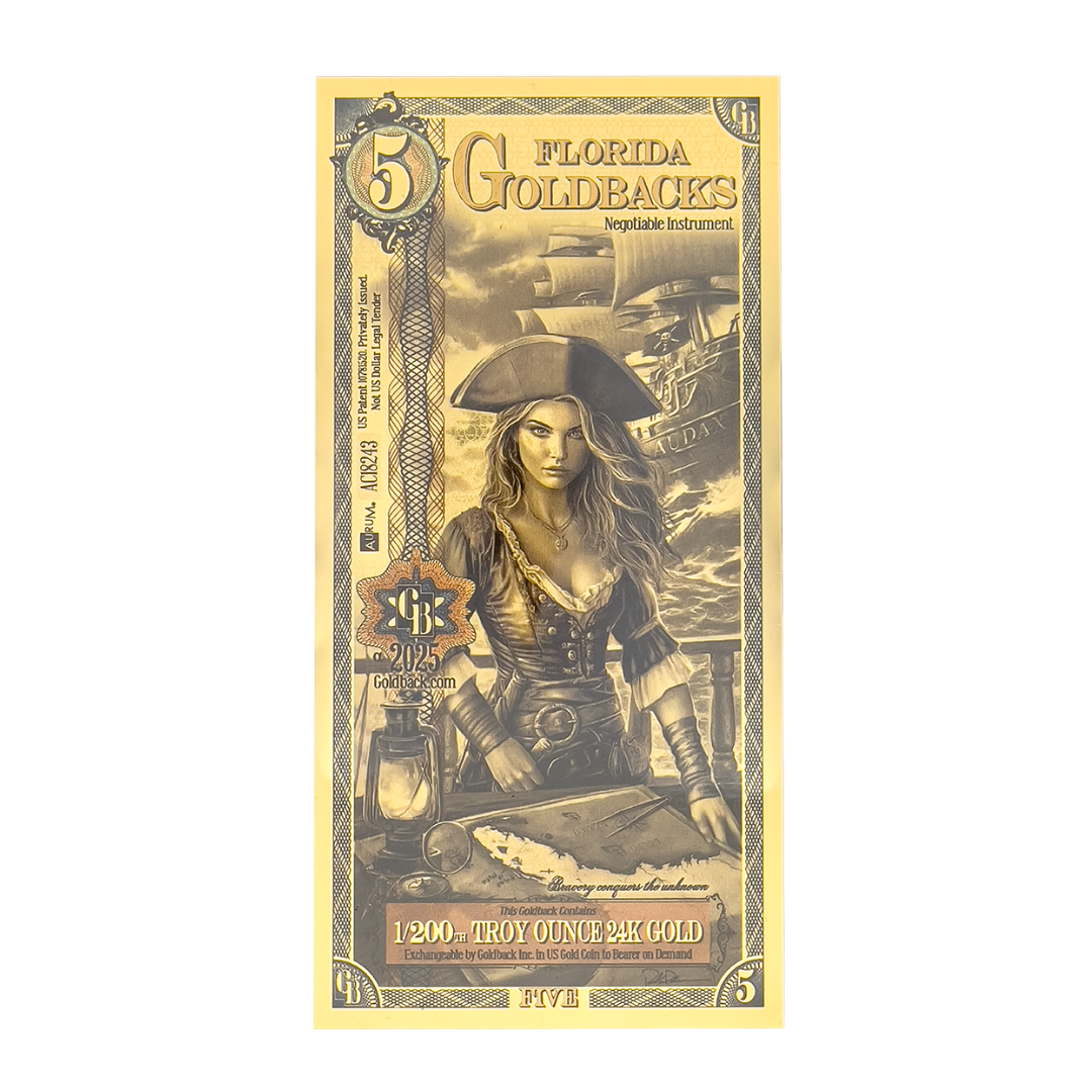 1/2, 1, 2, 5 & 10 Goldback - Florida Bundle (Free Sleeve)