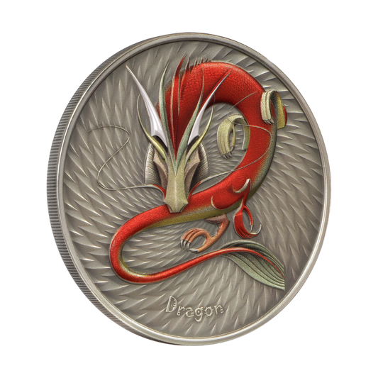 1oz Silver Coin World Of Cryptids 'Dragon' - Lithuanian Mint