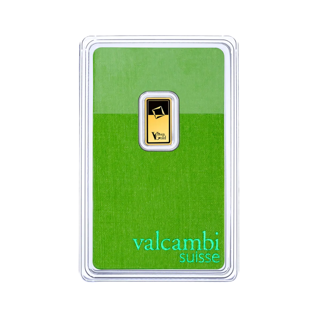 1g Valcambi Green Gold Bar