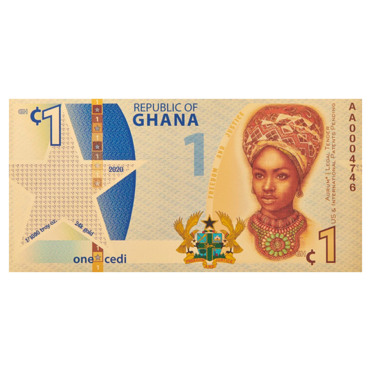 2020 Republic of Ghana 1/1000oz Aurum Gold Note