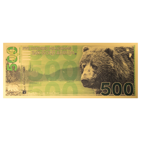 500mg Brown Bear Aurum Gold Note 2025