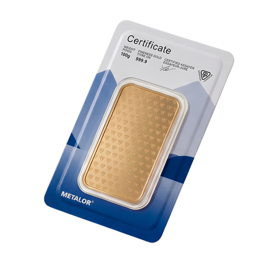 Metalor 100g Wafer Gold Bar