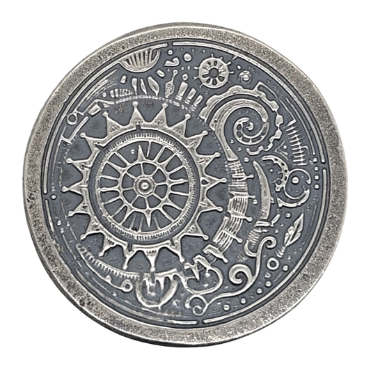 Volui Silver - Steampunk Heads/Gears 33g Silver Flip Coin