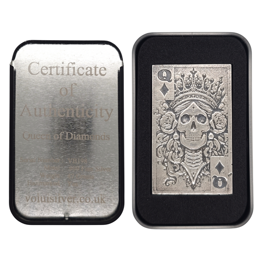 Volui Silver - Queen of Diamonds 47g Silver Bar