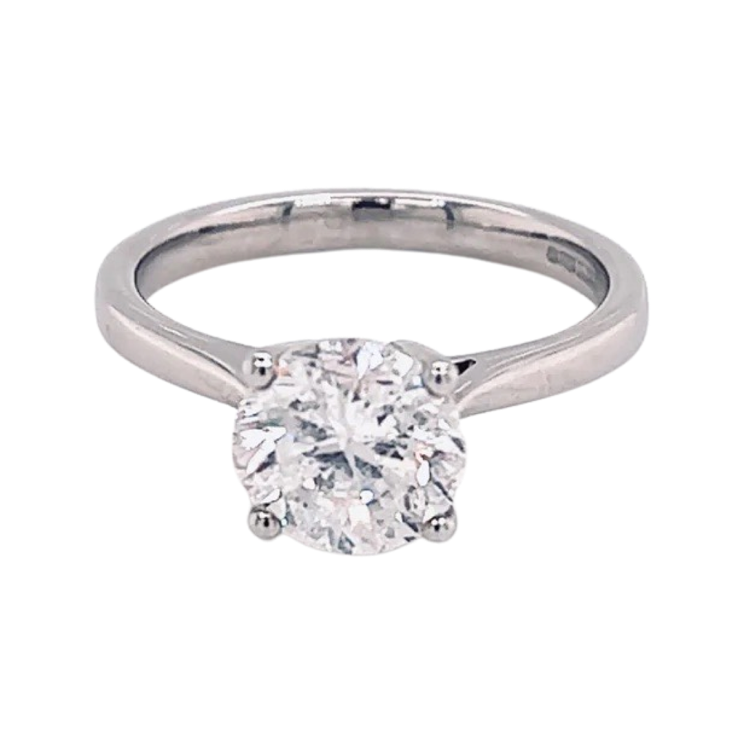 Platinum 2.00ct Diamond 4 Claw Solitaire D/SI3