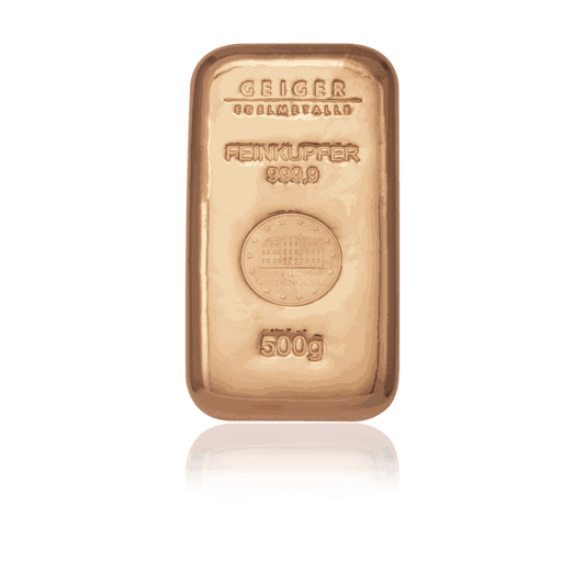 Geiger Edelmetalle 500g 999.9 Copper Bar
