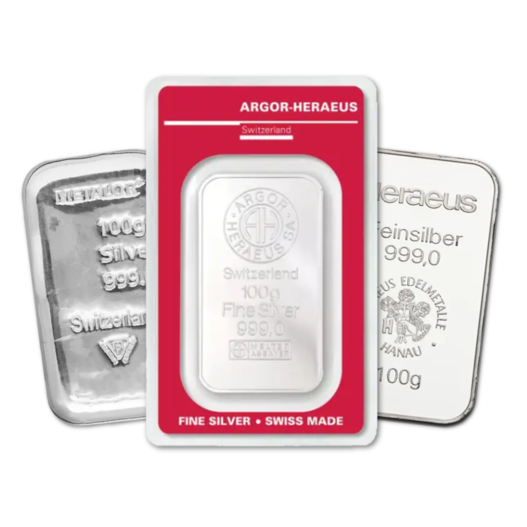 100g Silver Bar (Best Value) - Vat Included