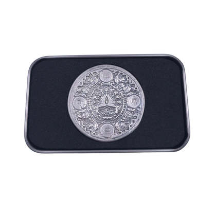 Festival of Lights - Hand Poured Silver Round