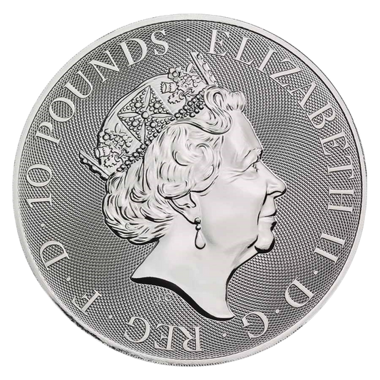 10oz White Greyhound of Richmond - Silver Coin Queen's Beasts
