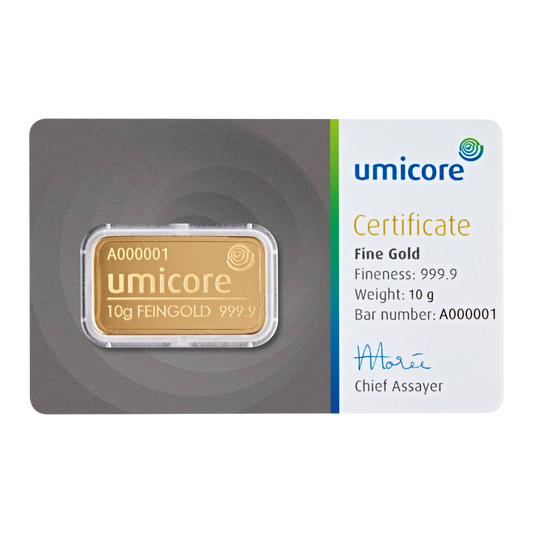 Umicore 10g Gold Bar