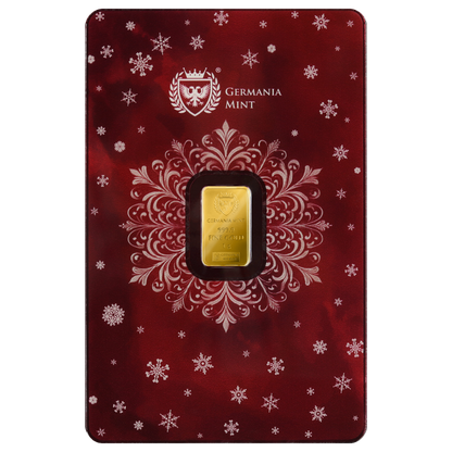 Christmas Edition 1g Gold Bar - Germania Mint