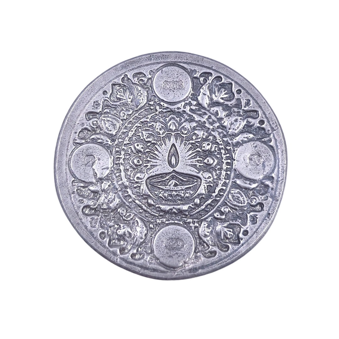 Festival of Lights - Hand Poured Silver Round