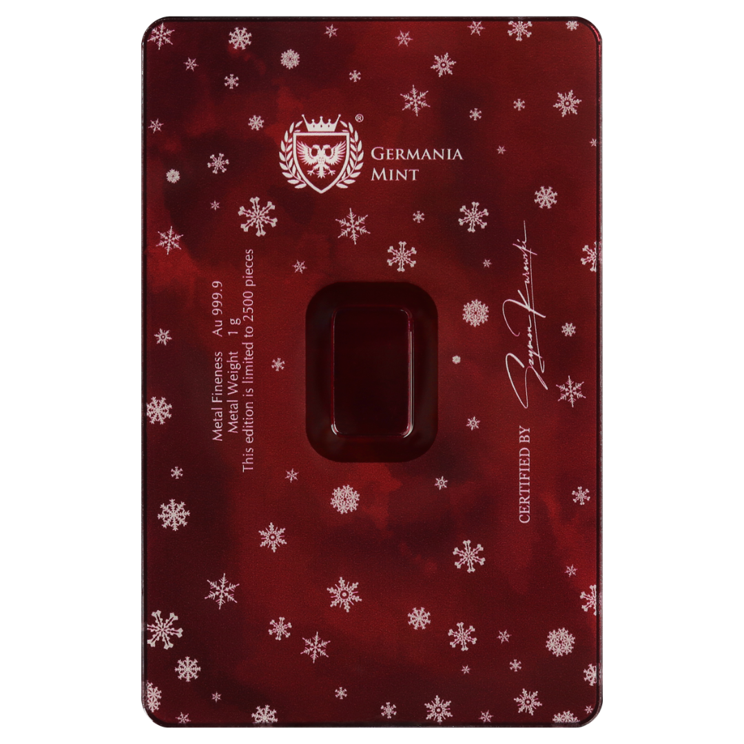 Christmas Edition 1g Gold Bar - Germania Mint