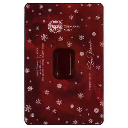 Christmas Edition 1g Gold Bar - Germania Mint