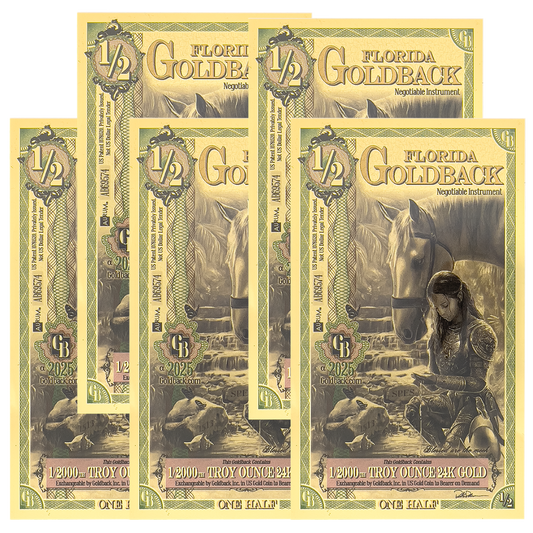 5x 1/2 Goldback - Florida Bundle