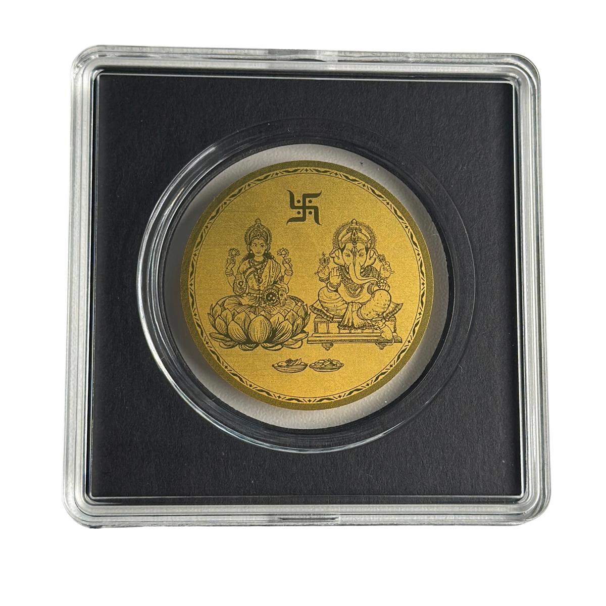 Lakshmi and Ganesh Gold Coin