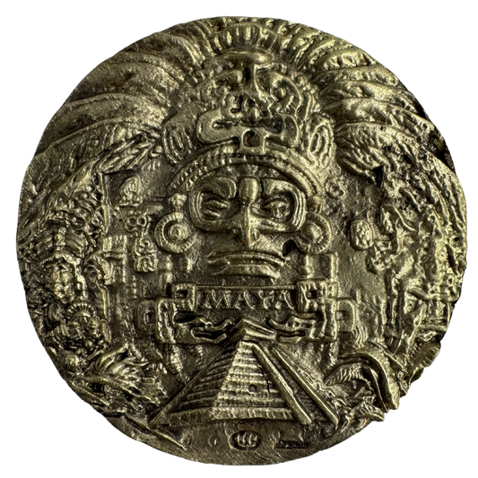 Mayan Brass Medallion 1/2 - GSH
