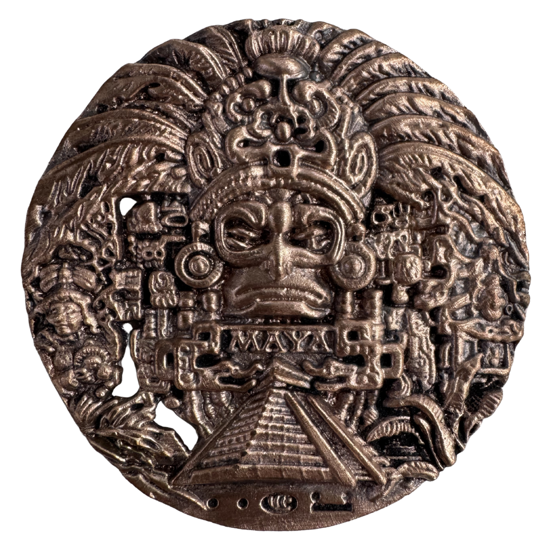 Mayan Copper Medallion - GSH