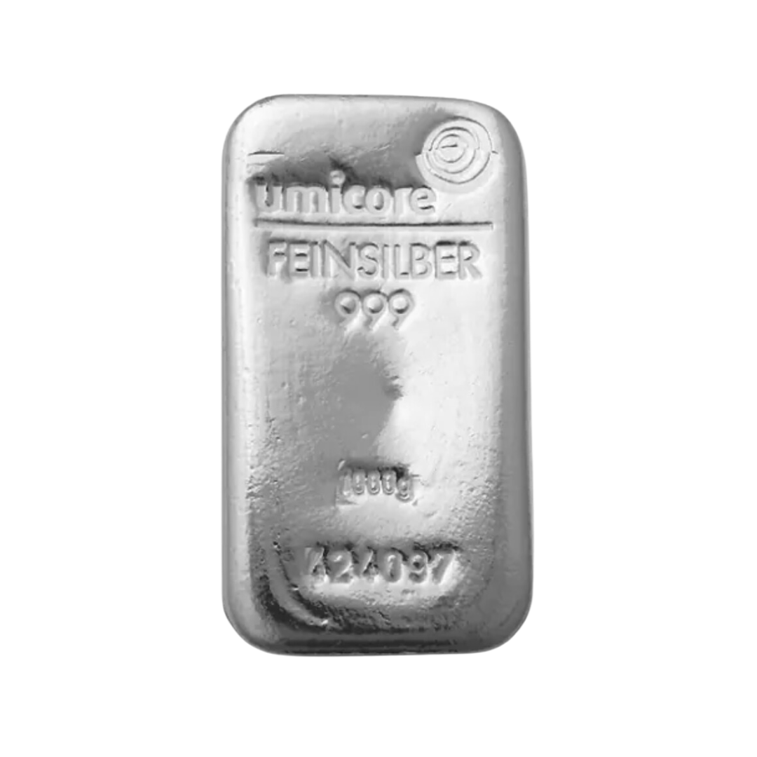 1000g (1kg) Silver Bar Umicore