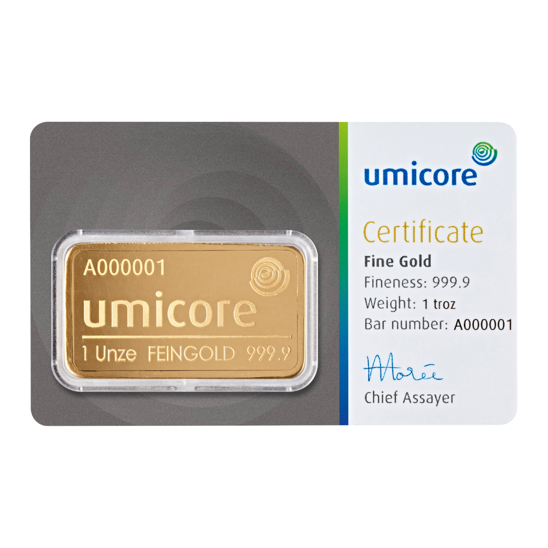 Umicore 1oz Gold Bar