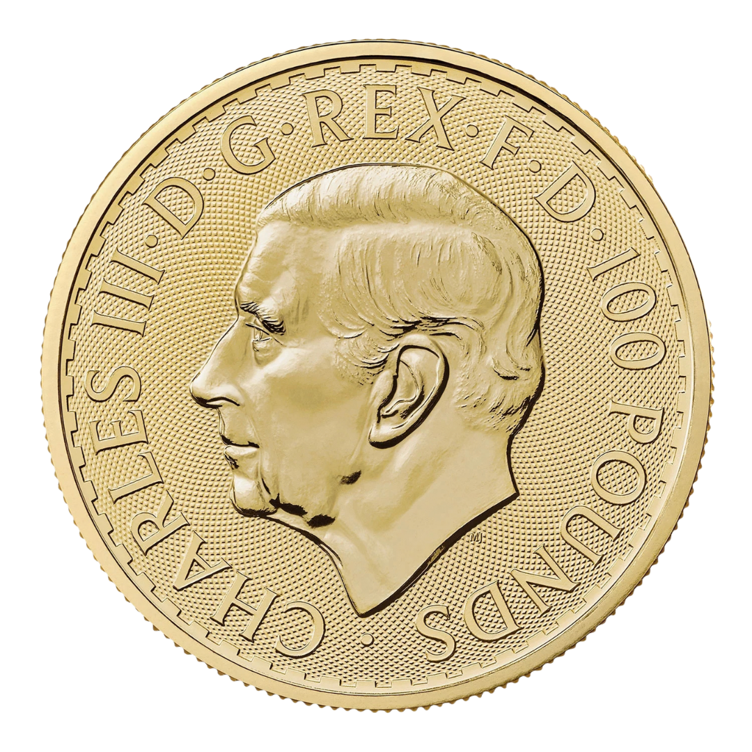 2027 1oz Gold Britannia coin, King Charles III side