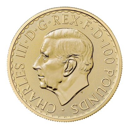 2027 1oz Gold Britannia coin, King Charles III side